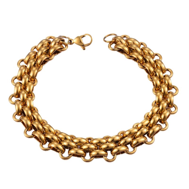 Hip Hop Stainless Steel Chain Bracelet for Men
