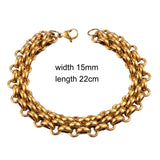 Hip Hop Stainless Steel Chain Bracelet for Men