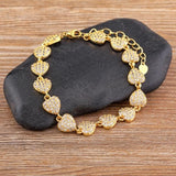 Nidin Arrival Heart Bangle Bracelet for Women Wedding Gift