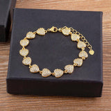 Nidin Arrival Heart Bangle Bracelet for Women Wedding Gift