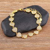 Nidin Arrival Heart Bangle Bracelet for Women Wedding Gift