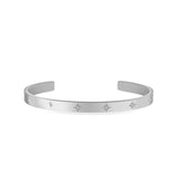 Geometric Stainless Steel Bangle Bracelet for Women