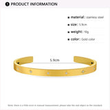 Geometric Stainless Steel Bangle Bracelet for Women