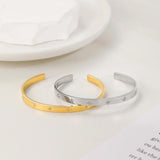 Geometric Stainless Steel Bangle Bracelet for Women