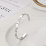 Geometric Stainless Steel Bangle Bracelet for Women
