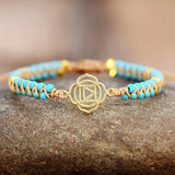 Reiki Symbol Charm Bracelet Semi Precious Stones