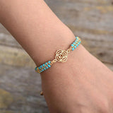 Reiki Symbol Charm Bracelet Semi Precious Stones