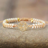 Reiki Symbol Charm Bracelet Semi Precious Stones