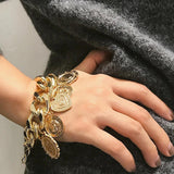 European Style Punk Chain Coin Vintage Bracelet