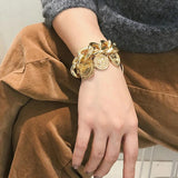 European Style Punk Chain Coin Vintage Bracelet