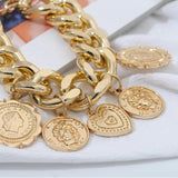 European Style Punk Chain Coin Vintage Bracelet
