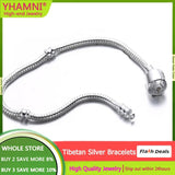 Women's Allergy Tibetan Silver Snake Chain Bracelet