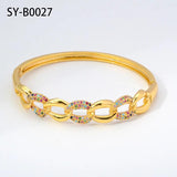 Punk Bracelet Unisex Hand Jewellery Screw Geometry Zirconia Bangle