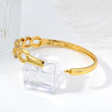 Punk Bracelet Unisex Hand Jewellery Screw Geometry Zirconia Bangle