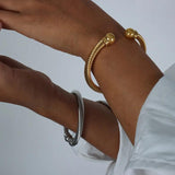 Spiral Stripe Elastic Bracelet and Adjustable Women's Bracelet