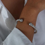 Spiral Stripe Elastic Bracelet and Adjustable Women's Bracelet