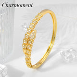 Geometric Women Bracelet 18K Plating Lover Bangles Round Roman Accessories