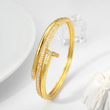 Geometric Women Bracelet 18K Plating Lover Bangles Round Roman Accessories