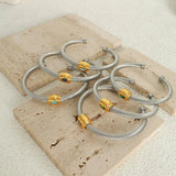 Adjustable Cuff Bangle with Cubic Zircon Stones