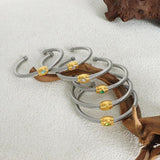 Adjustable Cuff Bangle with Cubic Zircon Stones
