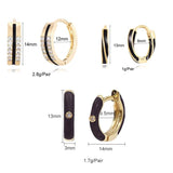 Women's CZ Zircon Dripping Hoop Earrings