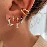 Women's CZ Zircon Dripping Hoop Earrings