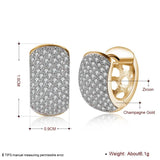 Crystal Hoop Earrings CZ Stone Vintage Jewelry
