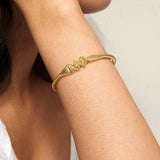 Women's Stainless Steel Cable Bangle Cuff Bracelet