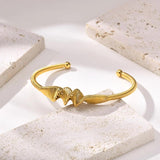 Women's Stainless Steel Cable Bangle Cuff Bracelet