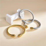 Stainless Steel Rocket Head Bangle Bracelet Adjustable Wire Rope
