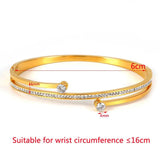 Love Bangle Rhinestone CZ Stainless Steel Bracelet Women Wedding Jewelry