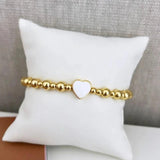 KKBEAD Matching Bracelet Couple Heart Jewelry Women 18K Waterproof Beads