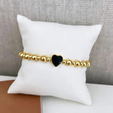 KKBEAD Matching Bracelet Couple Heart Jewelry Women 18K Waterproof Beads