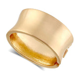 Brushed Plated Cuff Bracelet for Women Chunky Metal Bangle