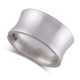 Brushed Plated Cuff Bracelet for Women Chunky Metal Bangle