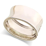 Brushed Plated Cuff Bracelet for Women Chunky Metal Bangle