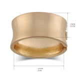 Brushed Plated Cuff Bracelet for Women Chunky Metal Bangle