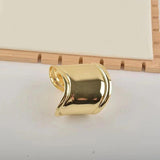 Exaggerated Wide Metal Wave Bracelet for Women