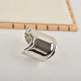 Exaggerated Wide Metal Wave Bracelet for Women