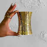 Vintage Tibet Totem Cuff Bracelet Round Metal Bangle