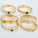 Stainless Steel Lock Nail Bangle with Zircon, Couple Wrist Gift