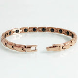 Rose Plated CZ Magnetic Wristband for Women Health