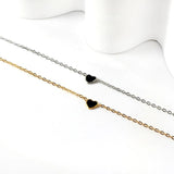 Heart Round CZ Stainless Steel Bracelet for Women