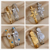 316L Stainless Steel Zircon Woman Charm Bracelet Bangle Stylish Jewelry