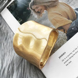 Wide Bangles Minimalist Alloy Bracelets for Women Accessories