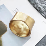 Wide Bangles Minimalist Alloy Bracelets for Women Accessories