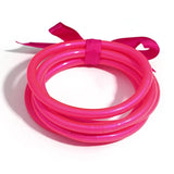 Y2K Multilayer Leather Bracelet with Glitter Jelly Fill