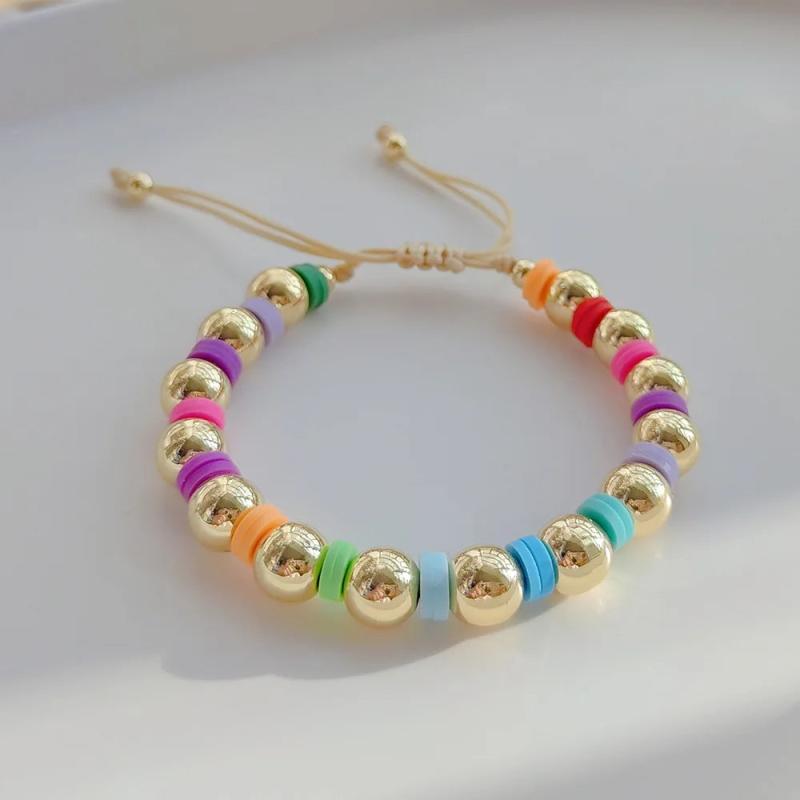 Colorful Heishi Bracelet for Women, Boho Beach Style