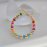 Colorful Heishi Bracelet for Women, Boho Beach Style