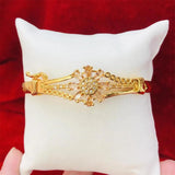 Zircon Crystal Flower Cuff Bracelet Colorful Jewelry